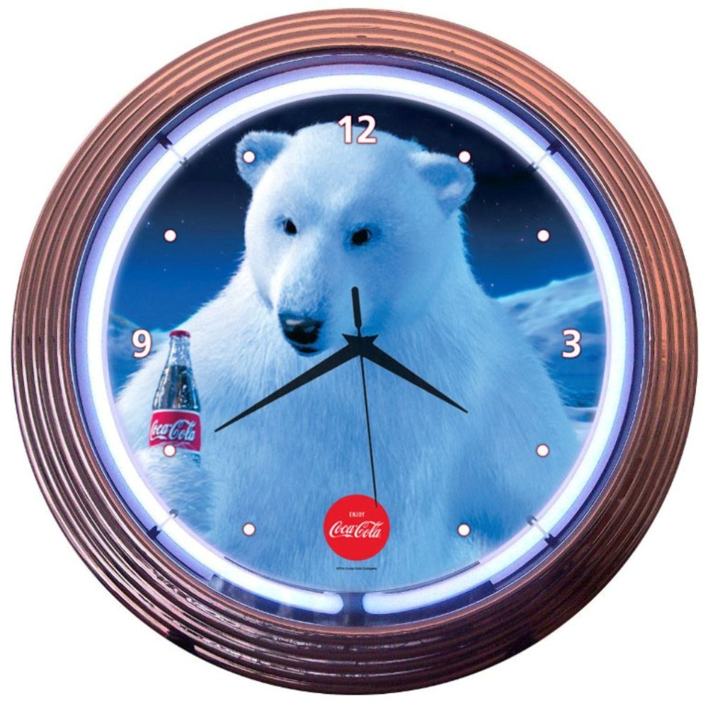 コカコーラ 白熊 Coca Cola クロック ネオン サイン 時計 ジュース Amazon.co.jp: COCA-COLA POLAR BEAR NEON CLOCK コカ・コーラ ネオン